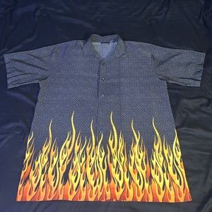 Button Down Flame Shirt